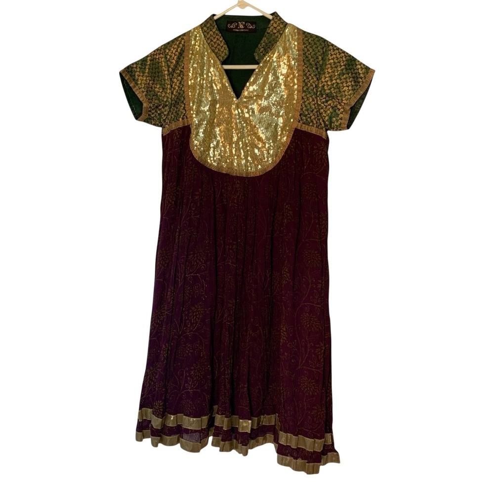 Nazila Couture Multicolor Kurta Size XS/S (32" chest max) Sequins Crinkle